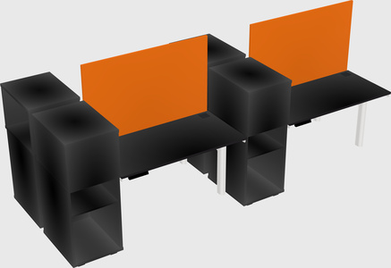 Shared electric desk + cabinet