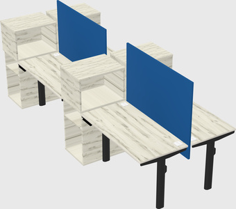 Shared electric desk + cabinet