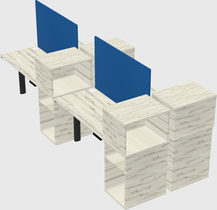 Shared electric desk + cabinet