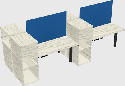 Shared electric desk + cabinet