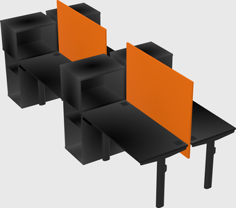 Shared electric desk + cabinet