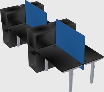 Shared electric desk + cabinet