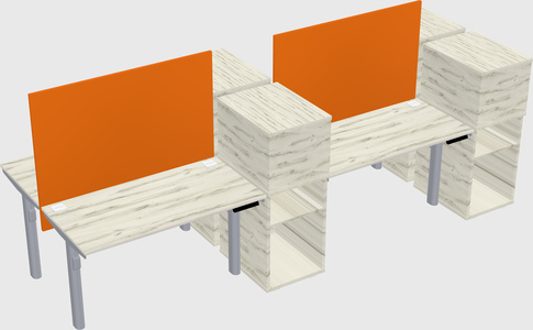 Shared electric desk + cabinet