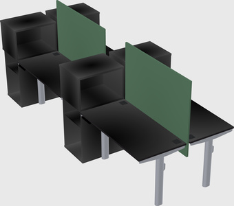 Shared electric desk + cabinet