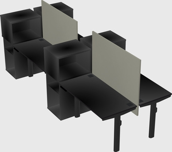 Shared electric desk + cabinet