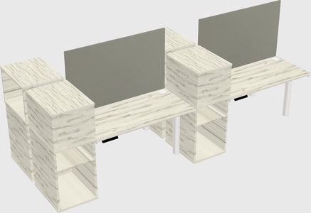 Shared electric desk + cabinet