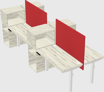 Shared electric desk + cabinet
