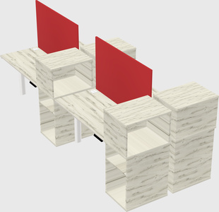 Shared electric desk + cabinet