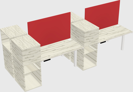 Shared electric desk + cabinet