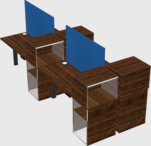 Shared electric desk + cabinet