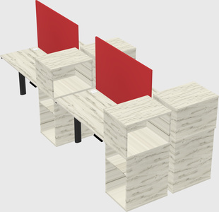 Shared electric desk + cabinet
