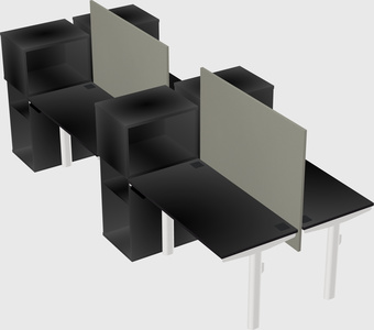 Shared electric desk + cabinet