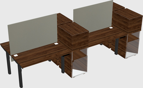 Shared electric desk + cabinet