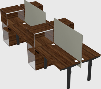Shared electric desk + cabinet