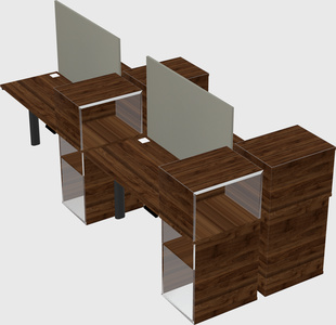 Shared electric desk + cabinet