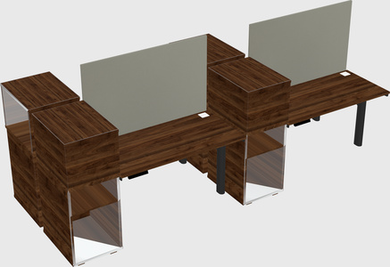 Shared electric desk + cabinet