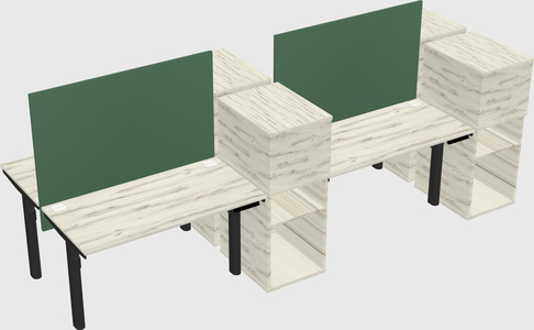 Shared electric desk + cabinet