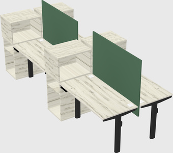 Shared electric desk + cabinet