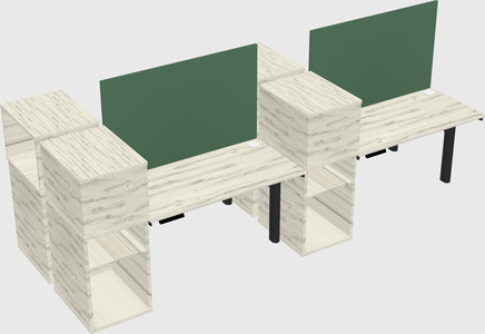 Shared electric desk + cabinet
