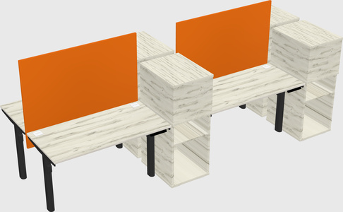 Shared electric desk + cabinet