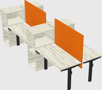 Shared electric desk + cabinet