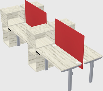 Shared electric desk + cabinet