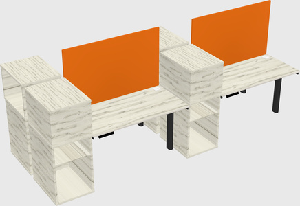 Shared electric desk + cabinet