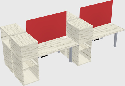 Shared electric desk + cabinet