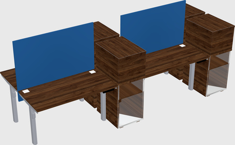 Shared electric desk + cabinet