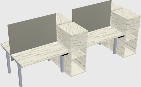 Shared electric desk + cabinet
