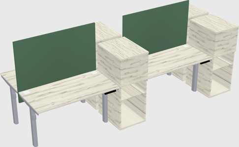 Shared electric desk + cabinet