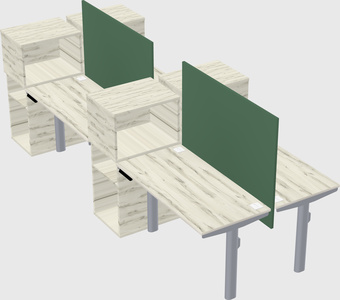Shared electric desk + cabinet