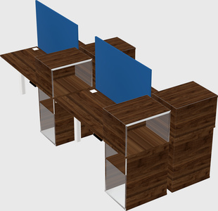 Shared electric desk + cabinet