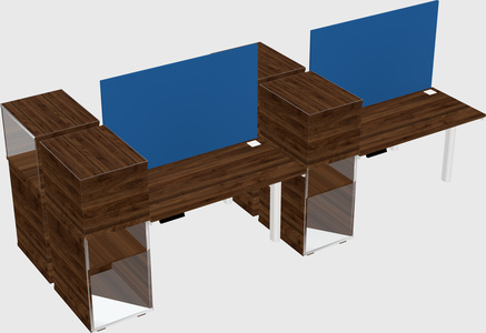 Shared electric desk + cabinet