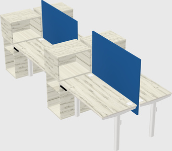 Shared electric desk + cabinet
