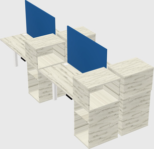 Shared electric desk + cabinet