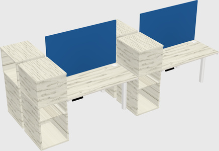 Shared electric desk + cabinet