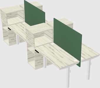 Shared electric desk + cabinet