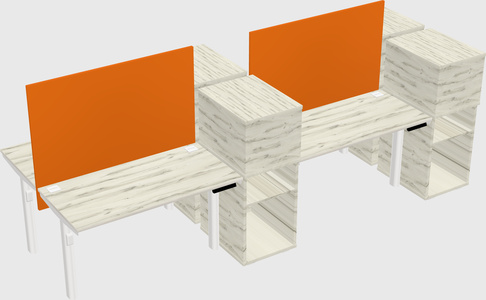 Shared electric desk + cabinet