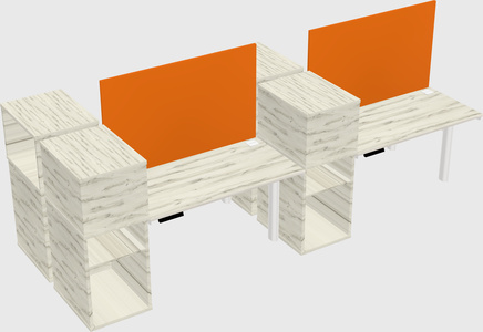 Shared electric desk + cabinet