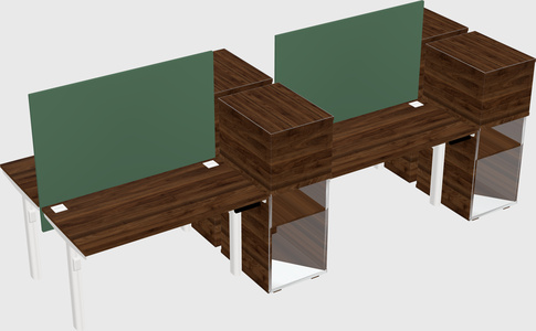 Shared electric desk + cabinet