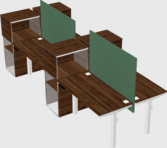 Shared electric desk + cabinet