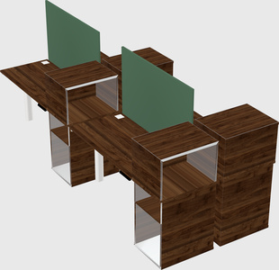 Shared electric desk + cabinet