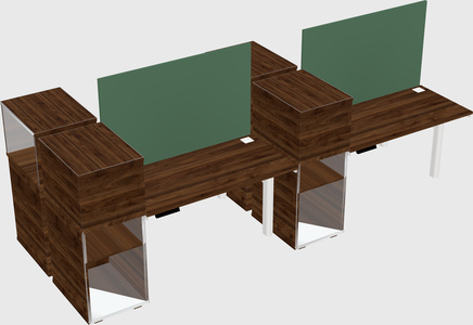 Shared electric desk + cabinet