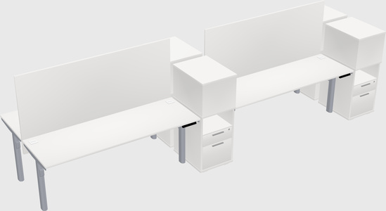 Shared electric desk + cabinet