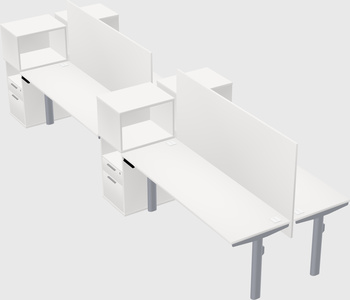 Shared electric desk + cabinet