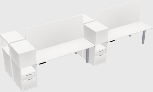 Shared electric desk + cabinet