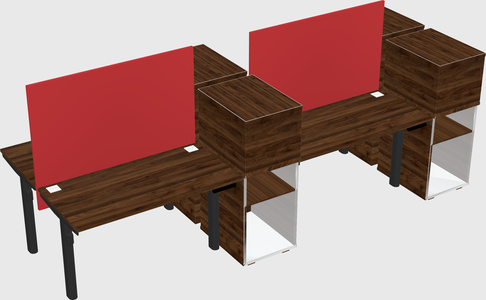 Shared electric desk + cabinet