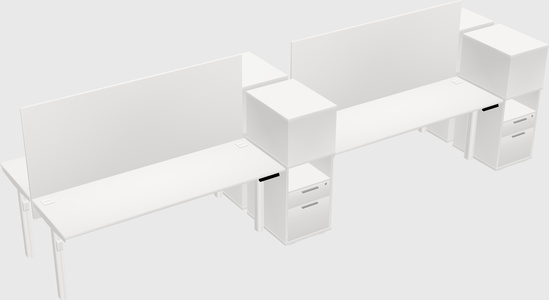 Shared electric desk + cabinet