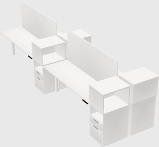 Shared electric desk + cabinet